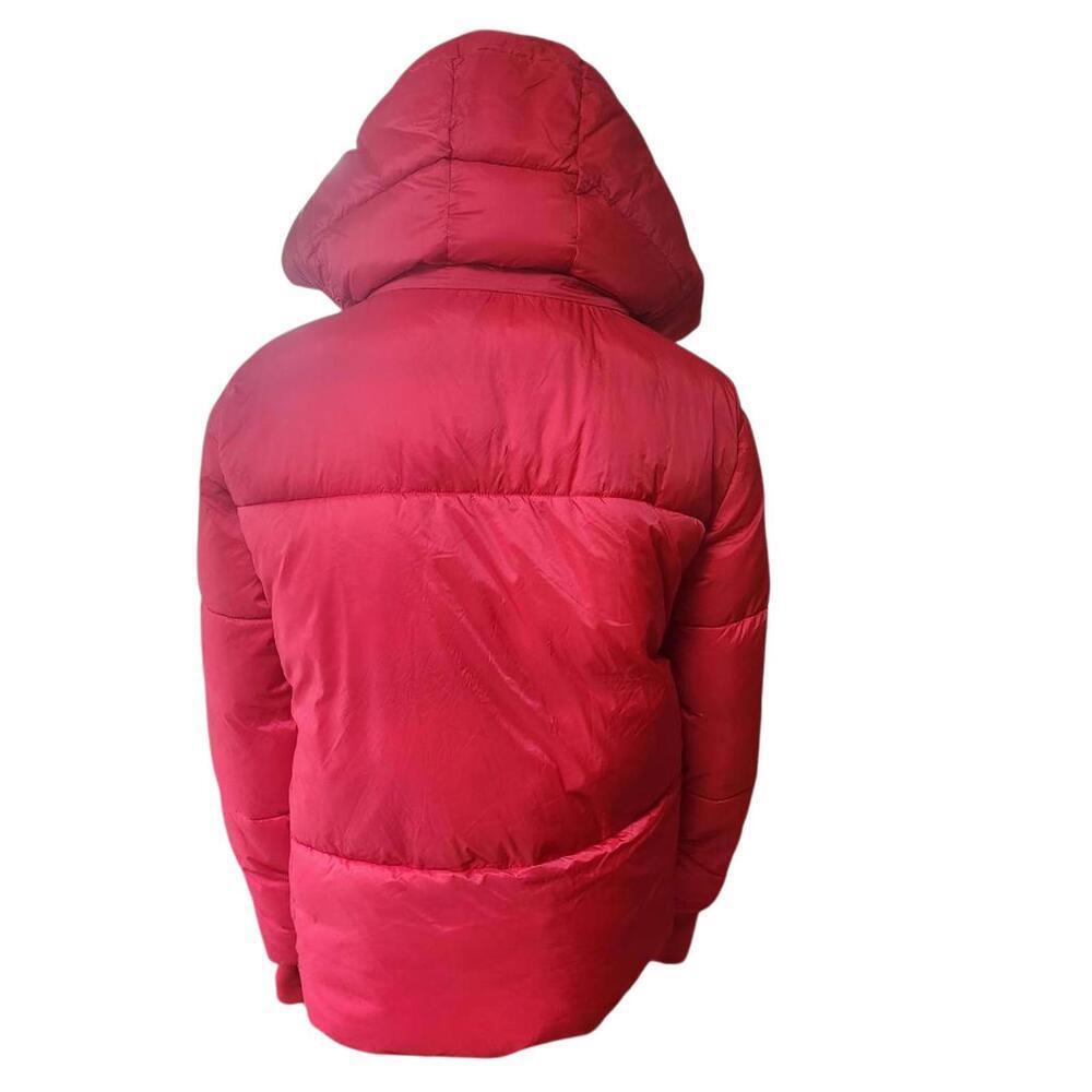 BCBGeneration Premium Performance Women's Red Puffer Jacket with Hood (S) - Picture 6 of 8